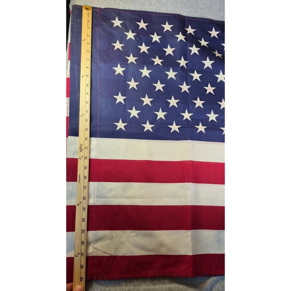 Valley Forge American Flag 28x50 Made in USA Polyester Cotton Blend Pole Sleeve